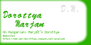 dorottya marjan business card